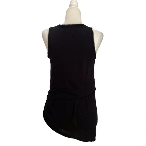 rag & bone Asymmetrical Tiered Tank Sleeveless Top in Black - Picture 4 of 10